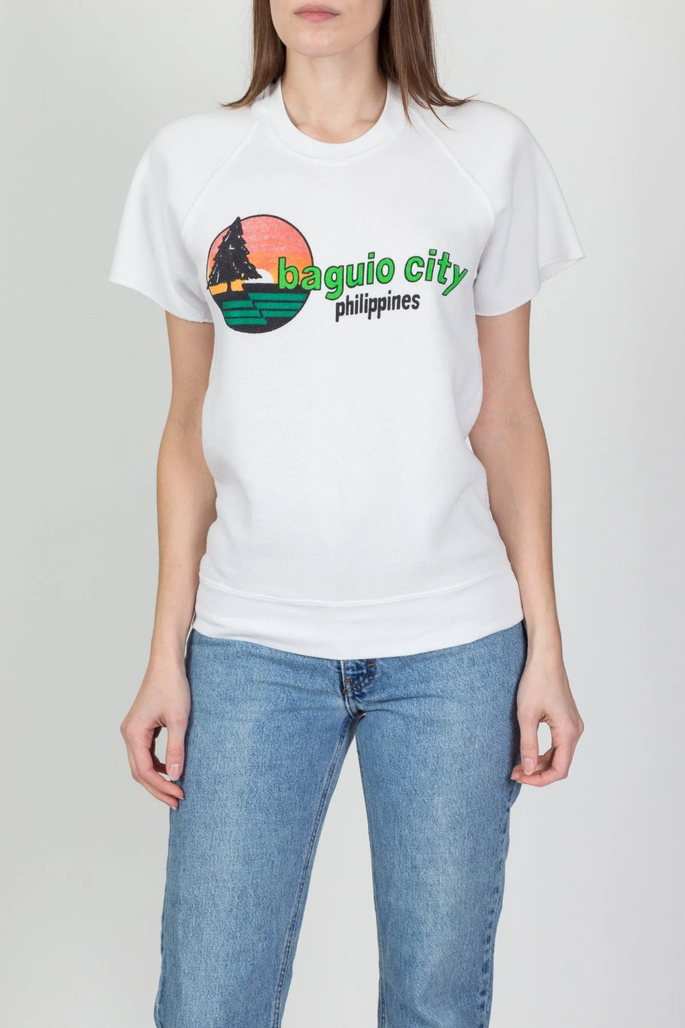 80s Baguio City Philippines Sweatshirt Top - Small