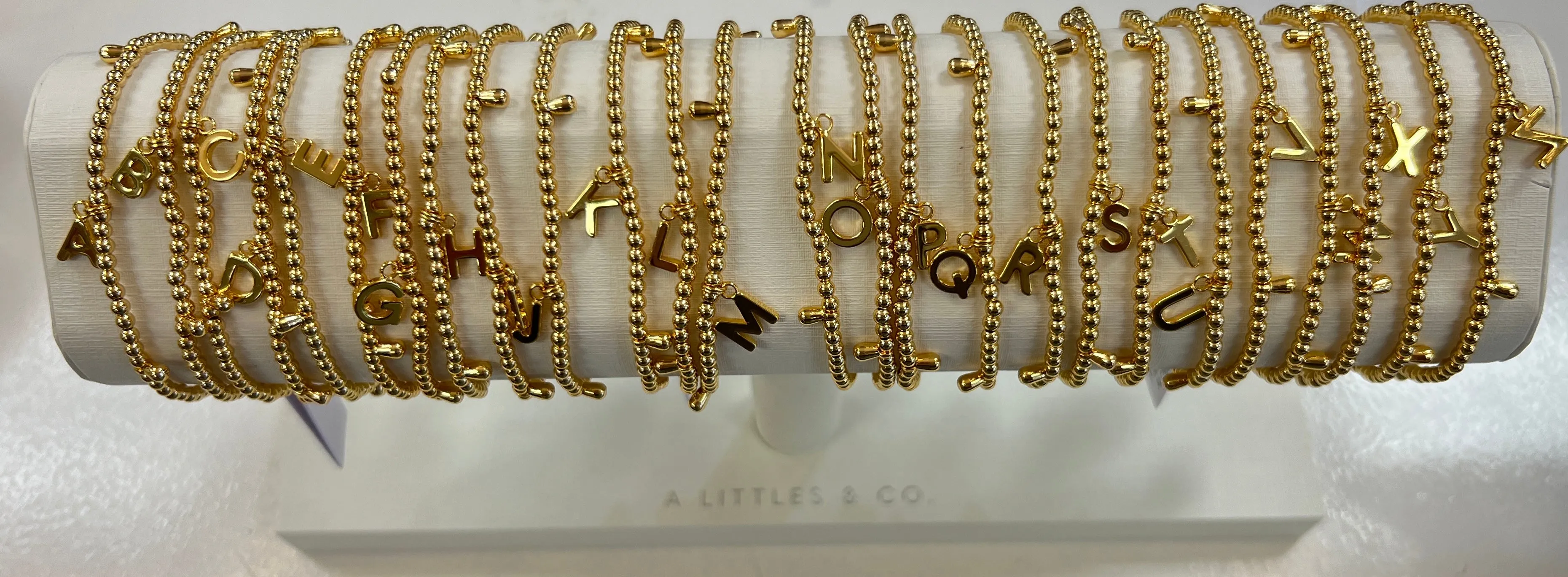 A Little Gold Alphabet Bracelet