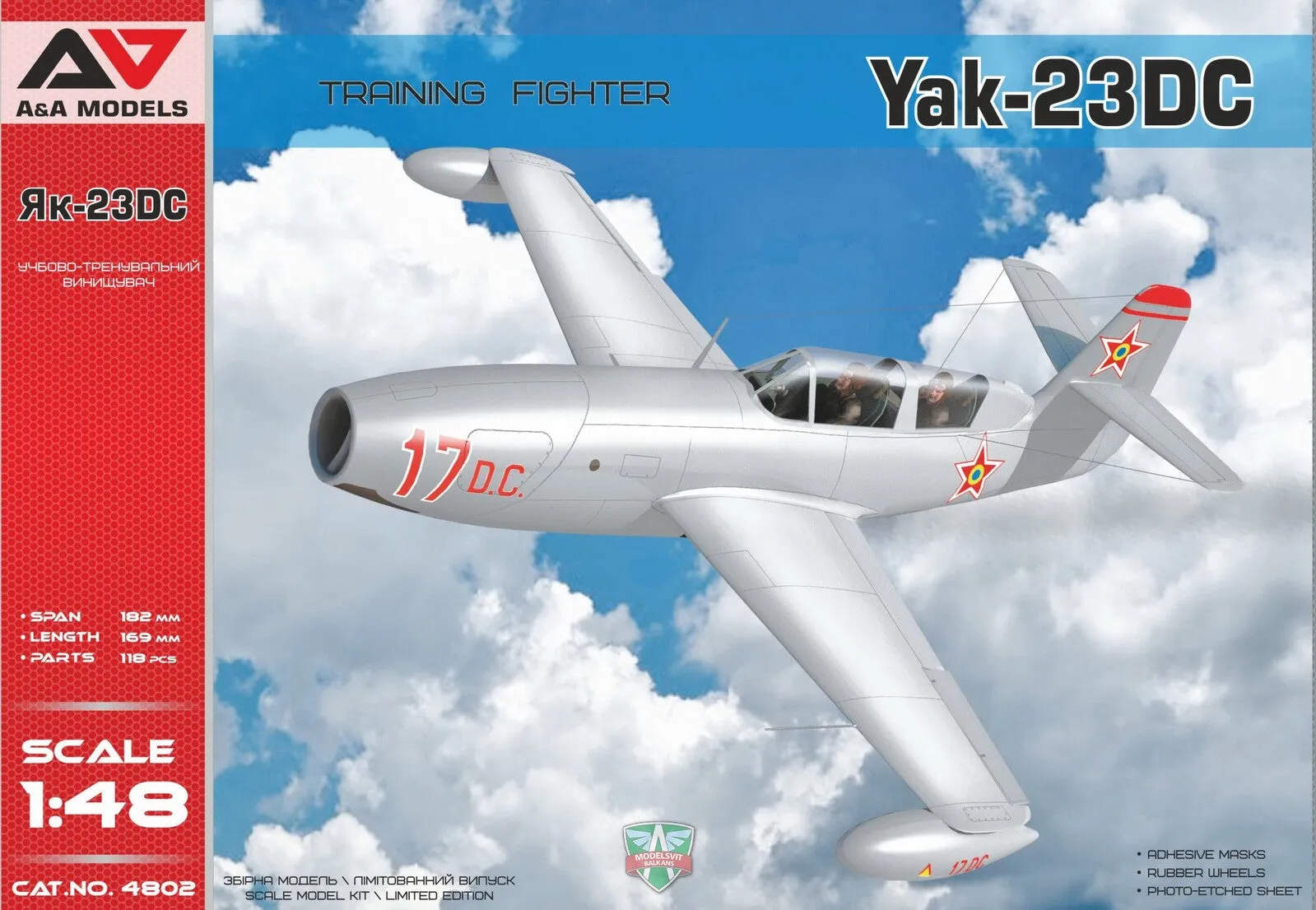 A&A Models 1/48 YAK-23DC Plastic Model Kit [4802]