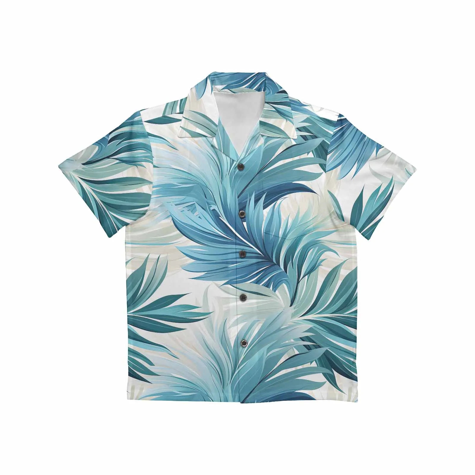 Blue Palms  Little Boys Hawaiian Shirt