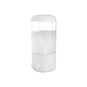 Compact 500ml Wall-Mounted Plastic Dispenser