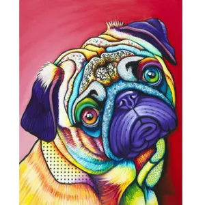 Dog  - Full Round Diamond - 30x40CM