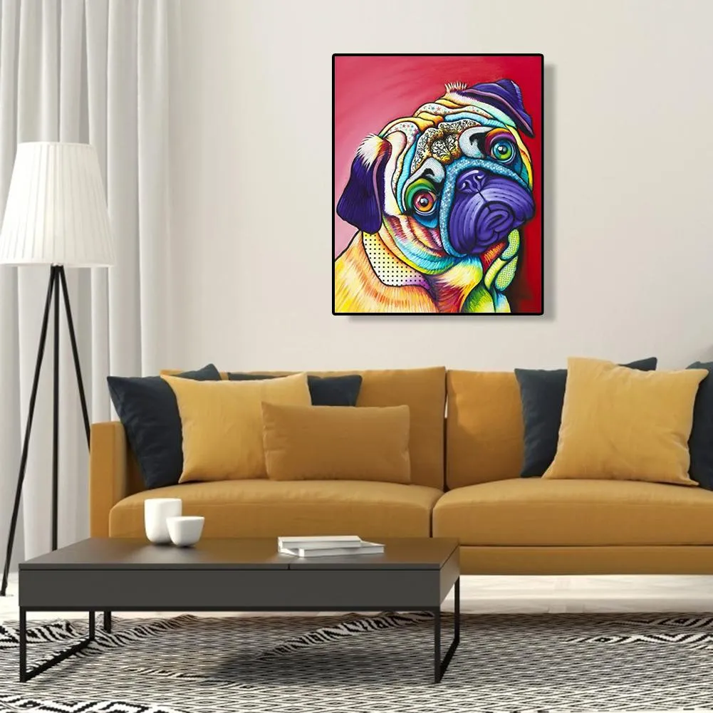 Dog  - Full Round Diamond - 30x40CM