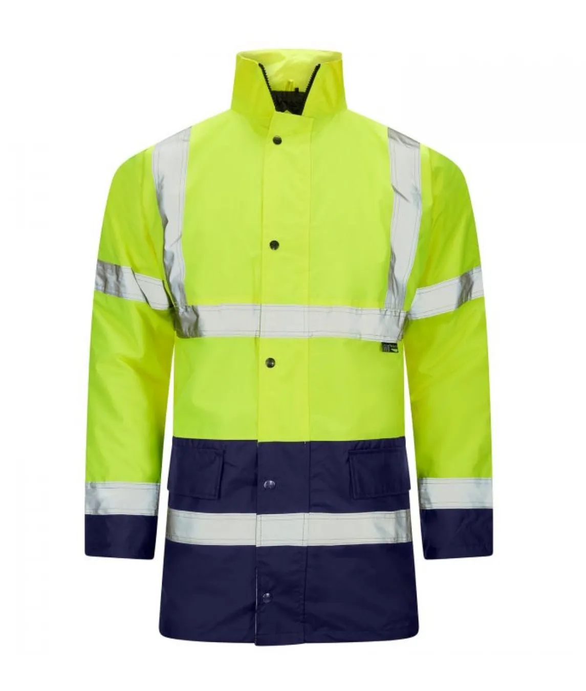 Hi Vis Yellow Navy Two Tone Parka