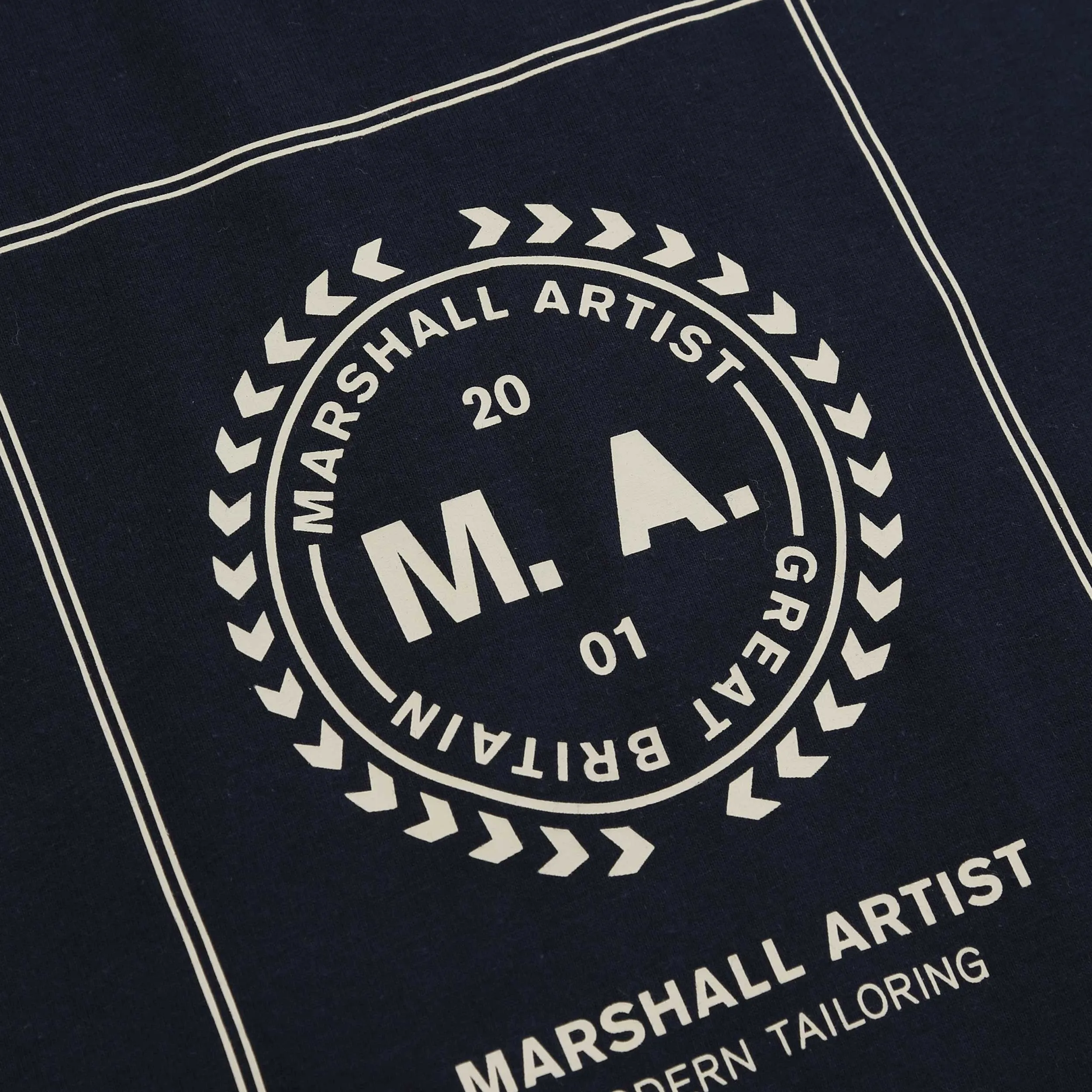 Navy Marshall Artist Cartellino T Shirt with Optimal Design