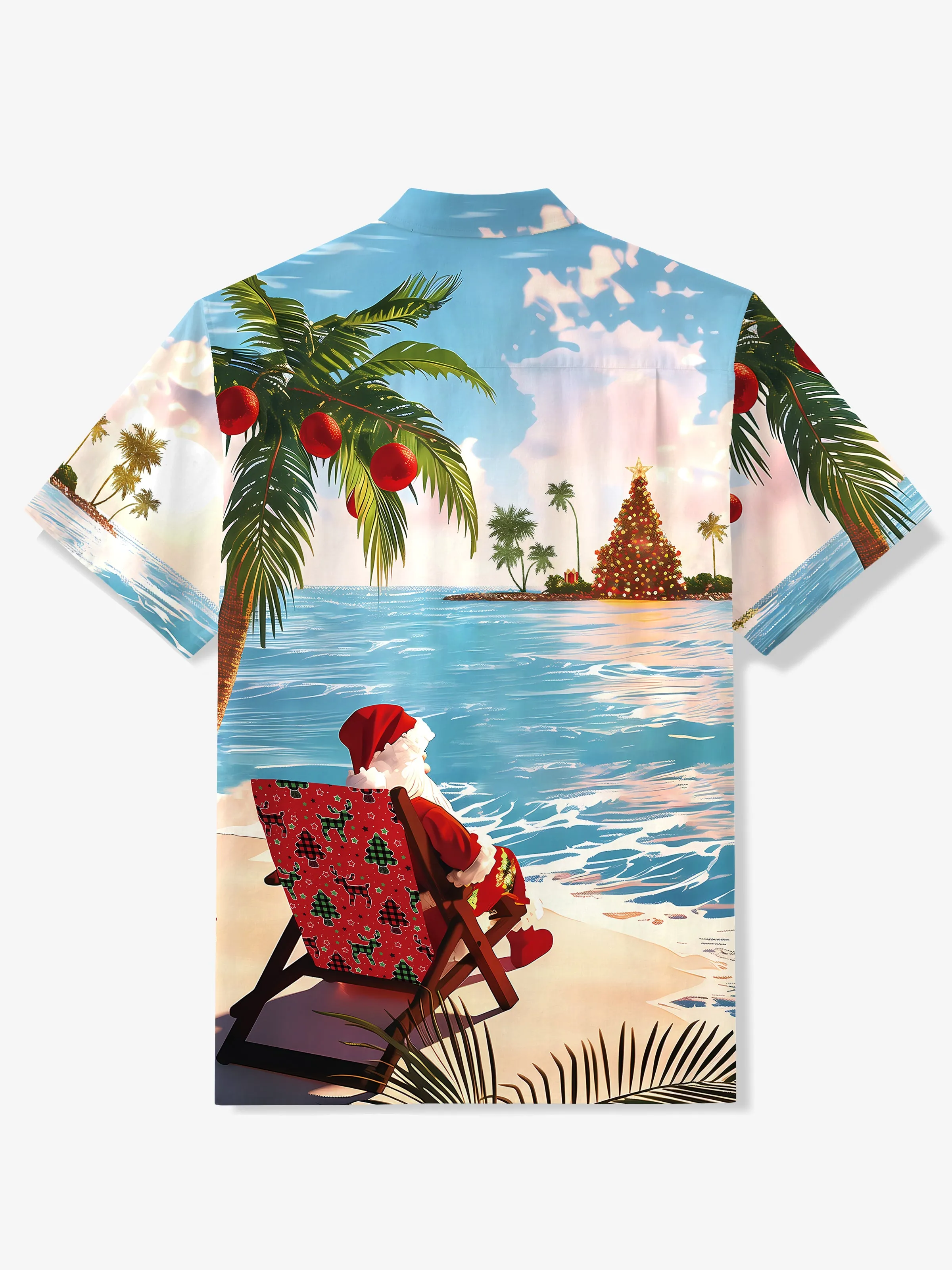 PRE-ORDER Hawaiian Christmas Escape Seersucker Shirt