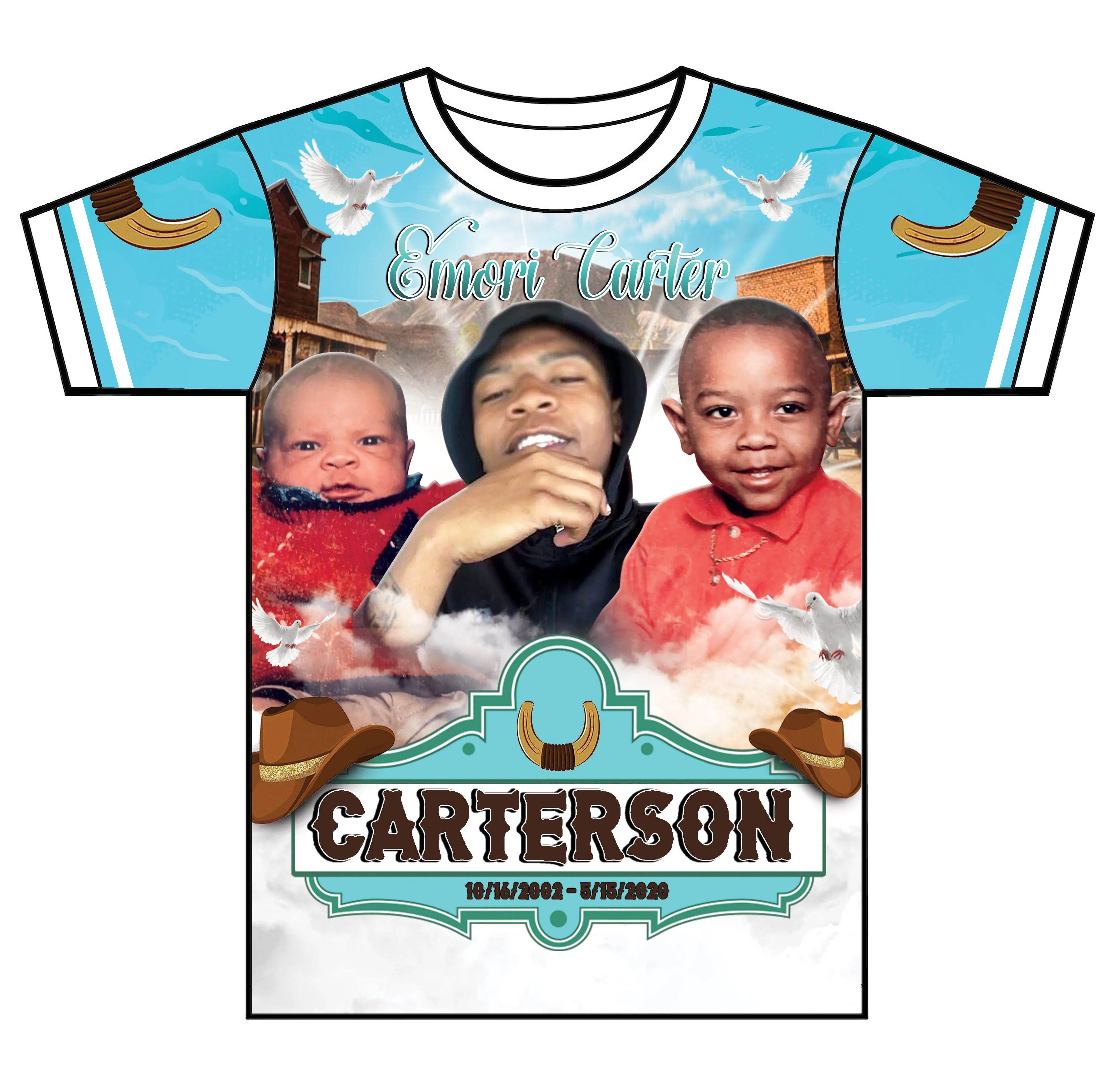 "Country Horizon" Custom Designed Memorial 3D shirt