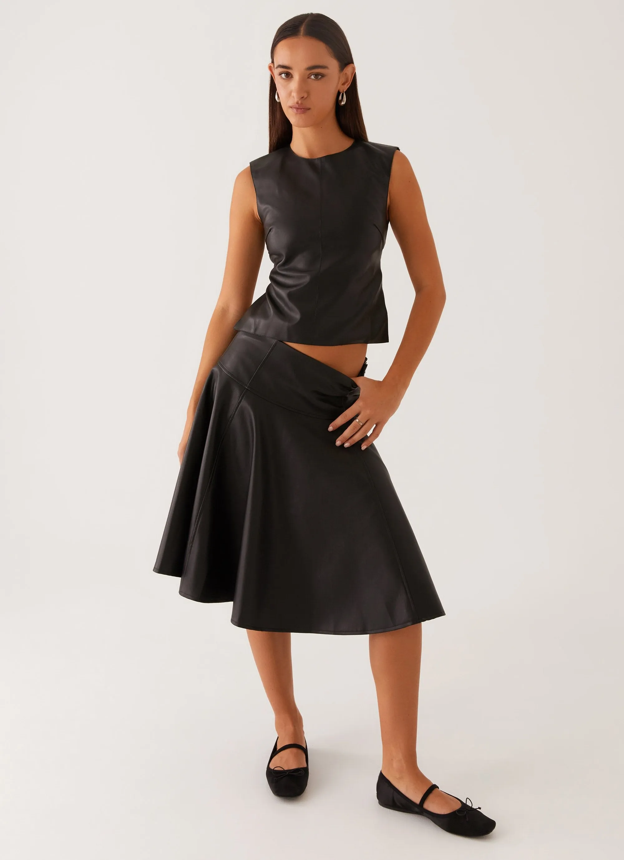 Tyler Midi Skirt - Black