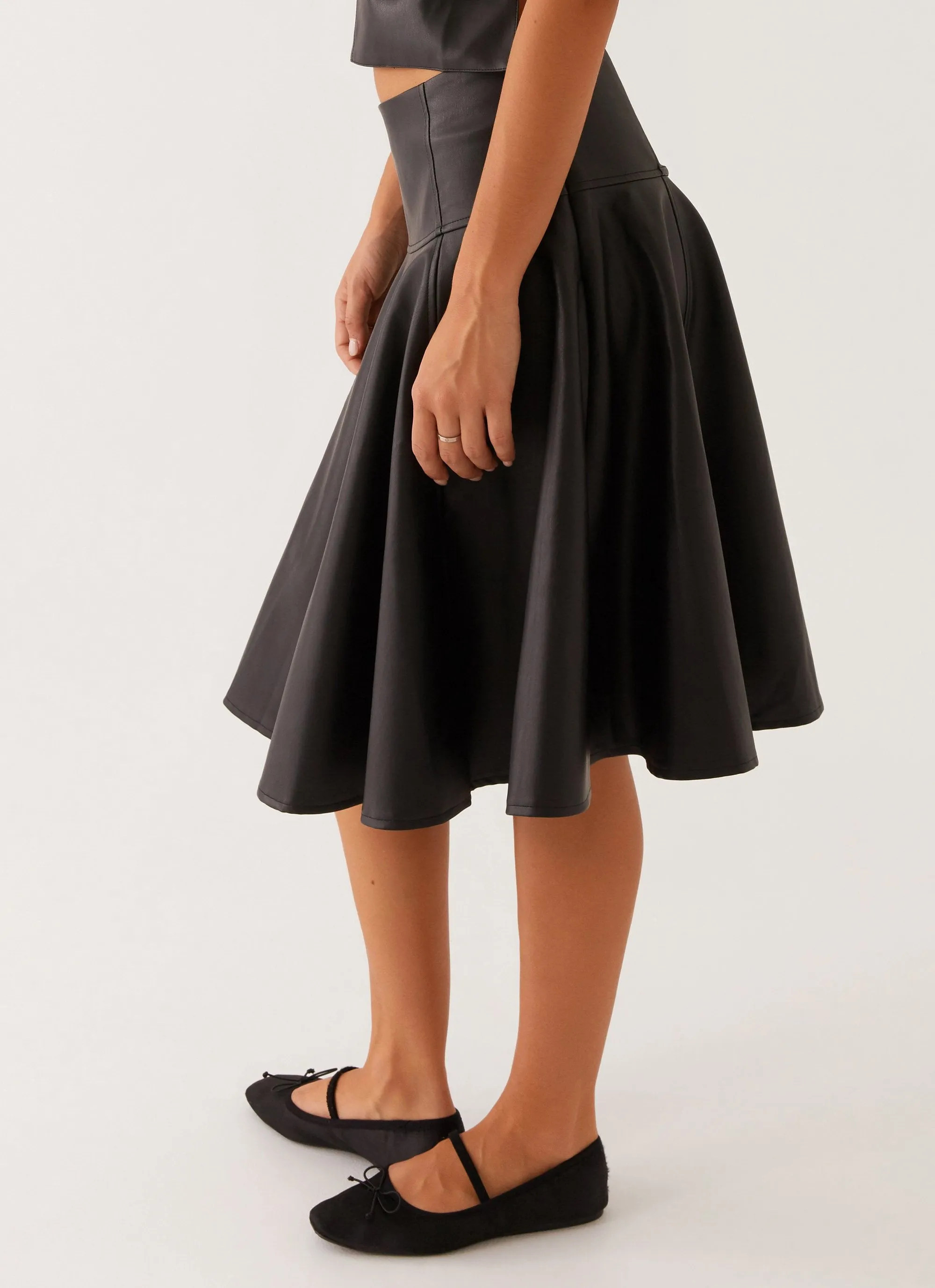 Tyler Midi Skirt - Black