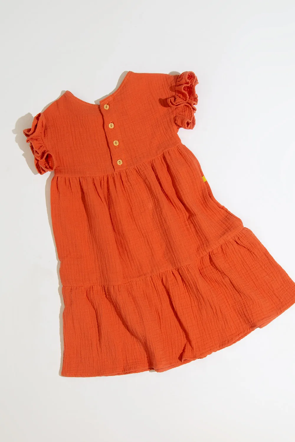 Vestido babados Tangerina