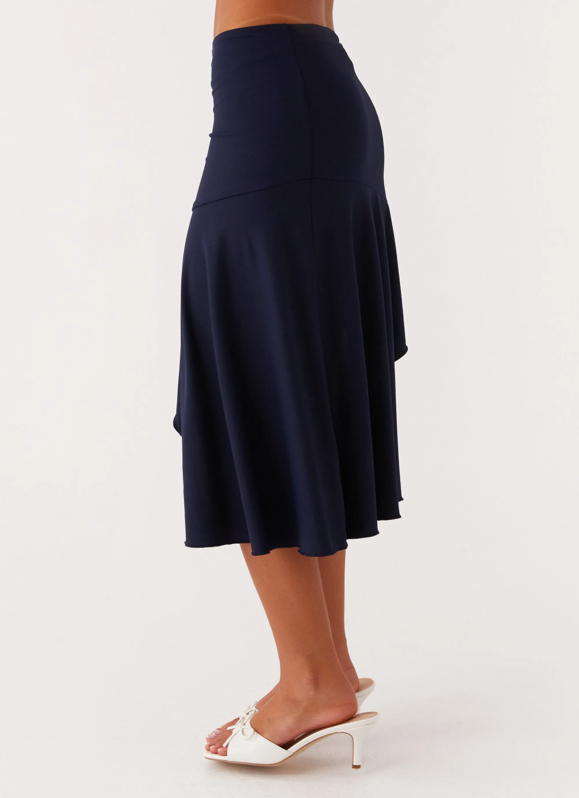 Viola Midi Skirt - Navy